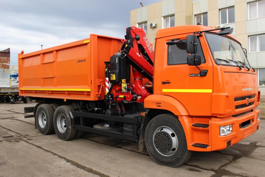 НОВИНКА! FASSI F85B.0.22 на автомобиле-самосвале КАМАЗ 65115